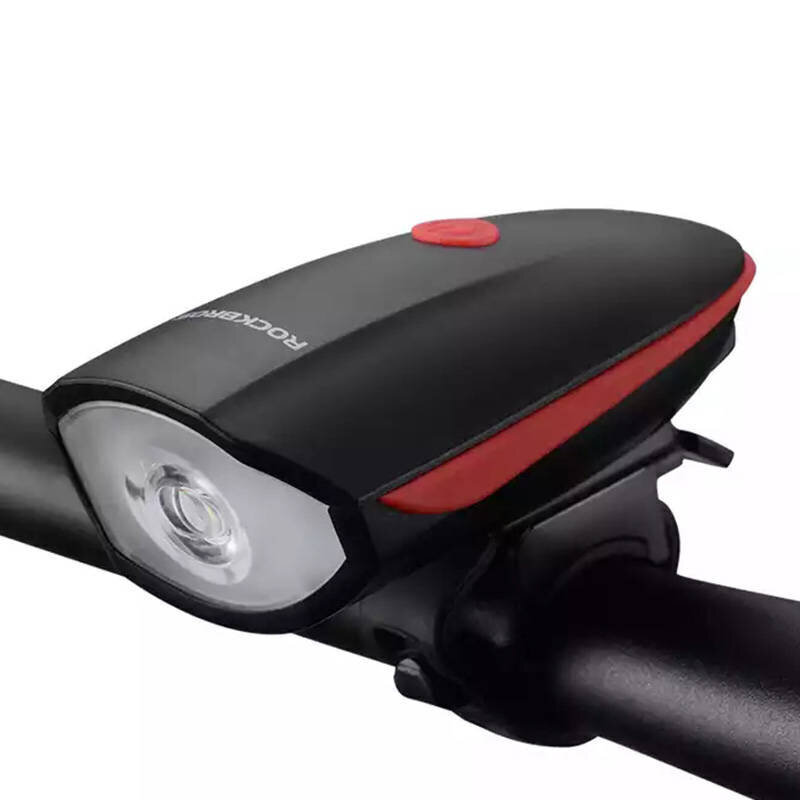 Jalgratta taskulamp elektroonilise kellaga Rockbros 7588, must, punane hind ja info | Rattakellad | kaup24.ee