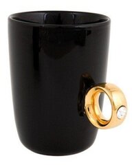 Кружка c золотым кольцом  - черная цена и информация | Оригинальные кружки | kaup24.ee