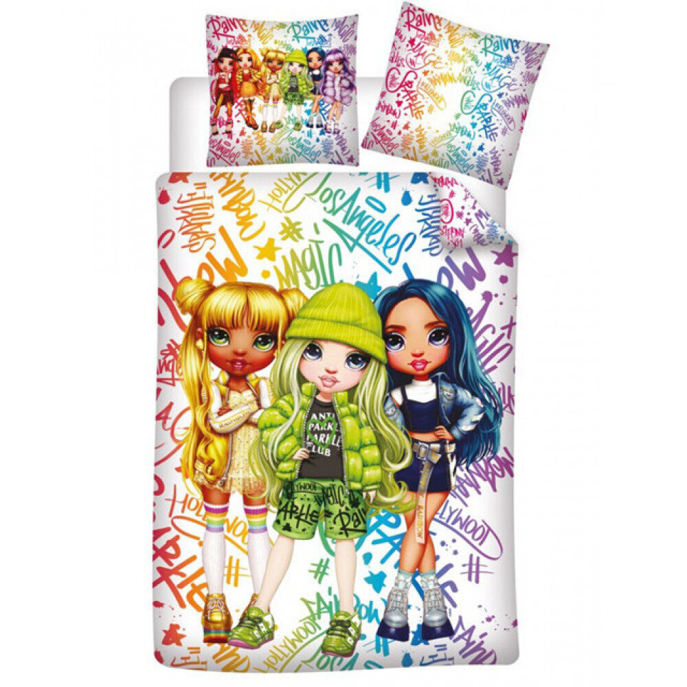 Rainbow High laste voodipesukomplekt, 140x200, 2 osa hind ja info | Beebide ja laste voodipesu | kaup24.ee