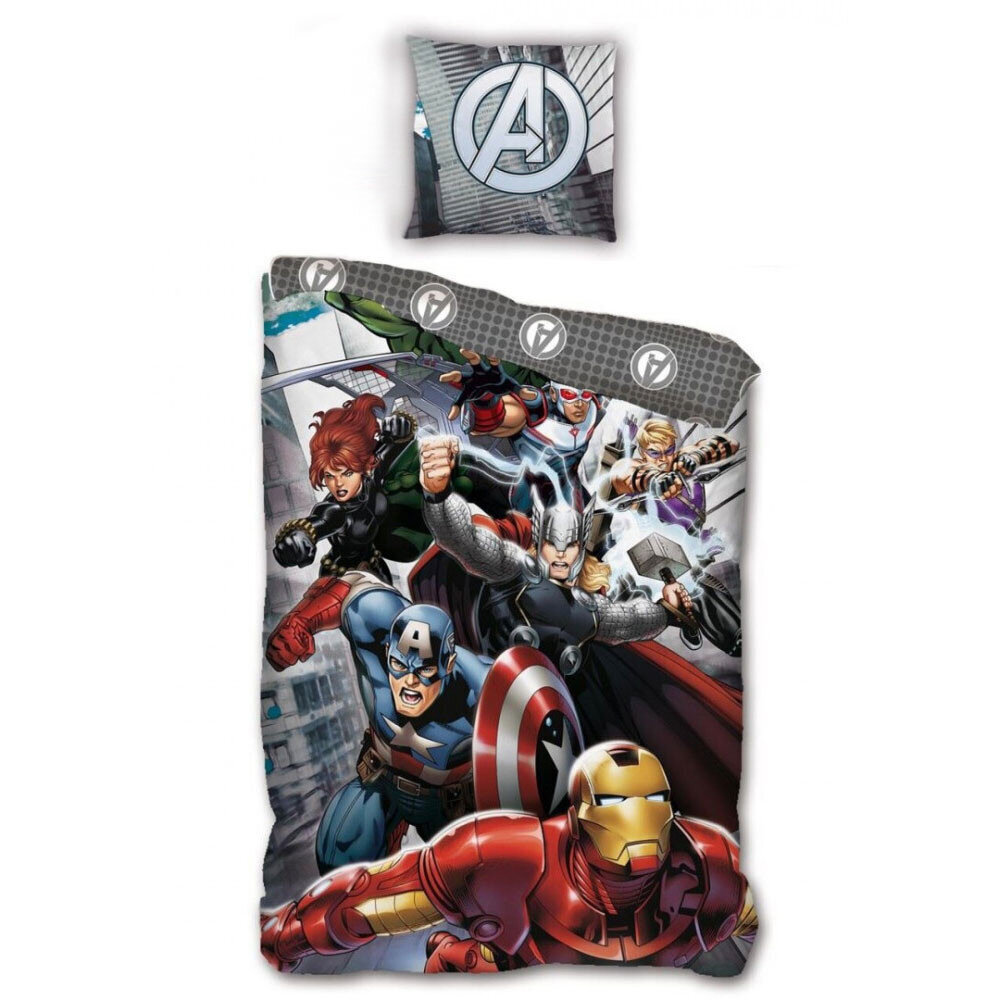 Avengers Action laste voodipesukomplekt, 140x200, 2 osa цена и информация | Beebide ja laste voodipesu | kaup24.ee