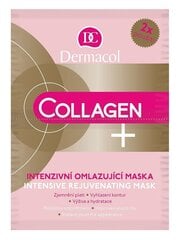 Noorendav näomask Dermacol Collagen + 2 x 8 g цена и информация | Маски для лица, патчи для глаз | kaup24.ee
