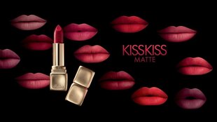Huulepulk Guerlain KissKiss Matte 3,5 g, M375 Flaming Rose цена и информация | Помады, бальзамы, блеск для губ | kaup24.ee