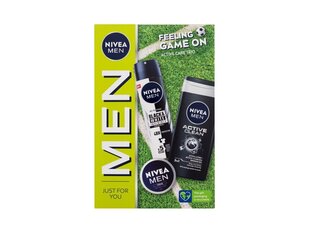 Набор косметики Nivea для мужчин: крем, 30 мл + гель для душа, 250 мл + антиперспирант, 150 мл. цена и информация | Масла, гели для душа | kaup24.ee