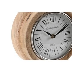 Настольные часы DKD Home Decor 18 x 10,5 x 24 cm Натуральный Серебристый Алюминий Древесина манго традиционный цена и информация | Часы | kaup24.ee