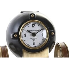 Настольные часы DKD Home Decor 20,5 x 20,5 x 21,5 cm Чёрный Позолоченный Алюминий Смола Колониальный цена и информация | Часы | kaup24.ee