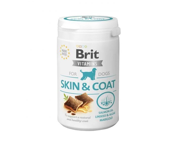 Brit lisand koos vitamiinidega koertele Vitamins Skin&Coat, 150 g hind ja info | Toidulisandid ja parasiitide vastased tooted | kaup24.ee