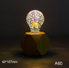 LED лампа A60 3D, E27, 60*107мм, 6Вт/125Лм цена и информация | Лампочки | kaup24.ee