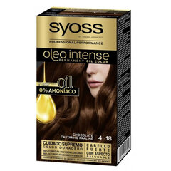 Краска для волос Syoss Oleo Intense 4–18 šokolado, 115 мл цена и информация | Краска для волос | kaup24.ee