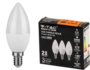 LED lamp 3-pakk, E14/B35/4,5W/470lm/3000K hind ja info | V-TAC Kodumasinad, kodutehnika | kaup24.ee