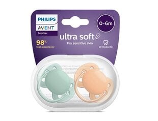 Пустышка Philips Avent Ultra soft Neutral, 0-6 мес., 2 шт. цена и информация | Пустышки | kaup24.ee