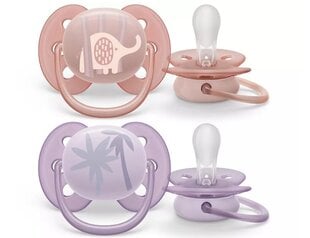 Пустышка Philips Avent Ultra Soft, 0-6 месяцев, 2 шт. цена и информация | Philips Avent Приспособления для кормления | kaup24.ee