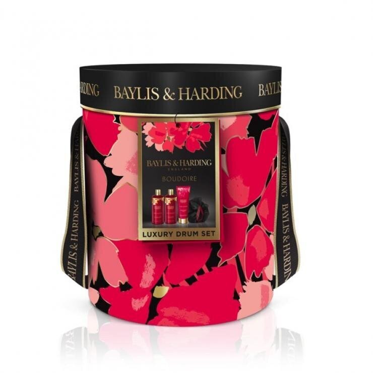 Kinkekomplekt naistele Baylis & Harding Boudiore Cherry Blossom Luxury Pamper Drum, 4-osaline hind ja info | Dušigeelid, õlid | kaup24.ee