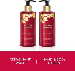 Kinkekomplekt naistele Baylis & Harding Boudiore Cherry Blossom Luxury Hand Care: kätepesuvahend 300 ml + käte- ja ihupiim 300 ml цена и информация | Кремы, лосьоны для тела | kaup24.ee