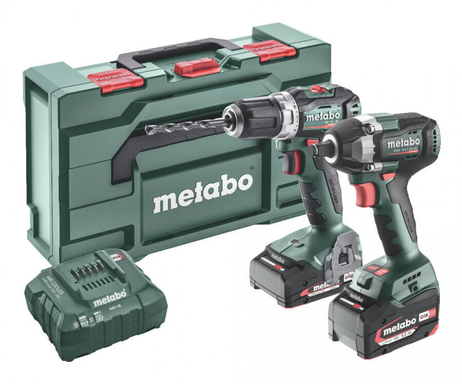 18V komplekt BS 18 L BL + SSW 18 LT 300 BL, 1x2,0Ah+1x5,2Ah, Metabo 685202000&MET цена и информация | Akutrellid ja akukruvikeerajad | kaup24.ee