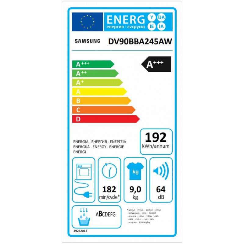 Samsung Dv90Bba245Awle цена и информация | Pesukuivatid | kaup24.ee