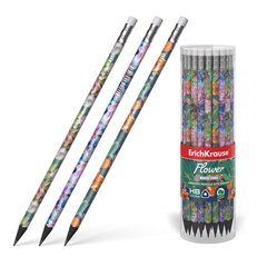 Harilik pliiats kolmnurkne kummiga plastik Flower HB (42) цена и информация | Канцелярские товары | kaup24.ee