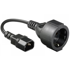 Manhattan IEC320 C14 kuni Schuko F pistikupesa, 23cm hind ja info | USB jagajad, adapterid | kaup24.ee