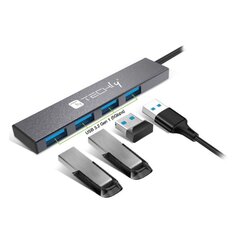 Techly 4-pordiga, jaotur 1x USB 3.2 Gen1 5Gbps 3x USB 2.0 цена и информация | Адаптер Aten Video Splitter 2 port 450MHz | kaup24.ee