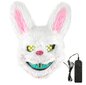 Halloweeni mask jänes (jänku) LED, helendav hind ja info | Karnevali kostüümid | kaup24.ee