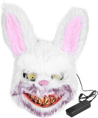 Halloweeni mask jänes (jänku) LED, helendav цена и информация | Карнавальные костюмы | kaup24.ee