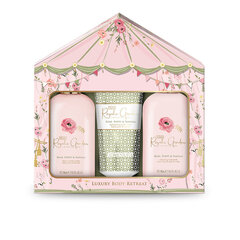 Kinkekomplekt naistele Baylis & Harding Royale Garden Rose, Poppy & Vanilla Luxury Trio Bathing: kehapesuvahend 300 ml + dušikreem 300 ml + ihupiim 200 ml. hind ja info | Dušigeelid, õlid | kaup24.ee