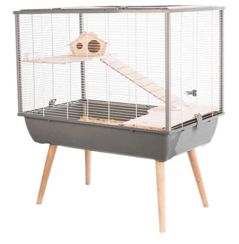 Puur närilistele Zolux Neo Silta Rodents, 78x48x58 cm, hall hind ja info | Transportkorvid, puurid | kaup24.ee