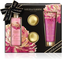 Kinkekomplekt naistele Baylis & Harding Boudiore Cherry Blossom Luxury Bathing Treats: vannipallid 2 x 75 g + dušikreem 300 ml + käte- ja ihupiim 200 ml цена и информация | Масла, гели для душа | kaup24.ee