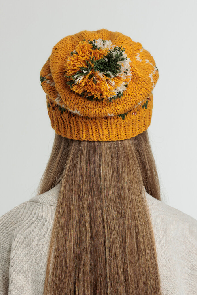 Müts naistele Snowflake, kollane hind ja info | Naiste mütsid ja peapaelad | kaup24.ee