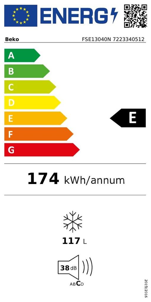 Beko Fse13040N hind ja info | Sügavkülmikud ja külmakirstud | kaup24.ee