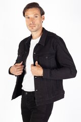 Teksajakk meestele BLK Jeans 16985185301206, must цена и информация | Мужские куртки | kaup24.ee
