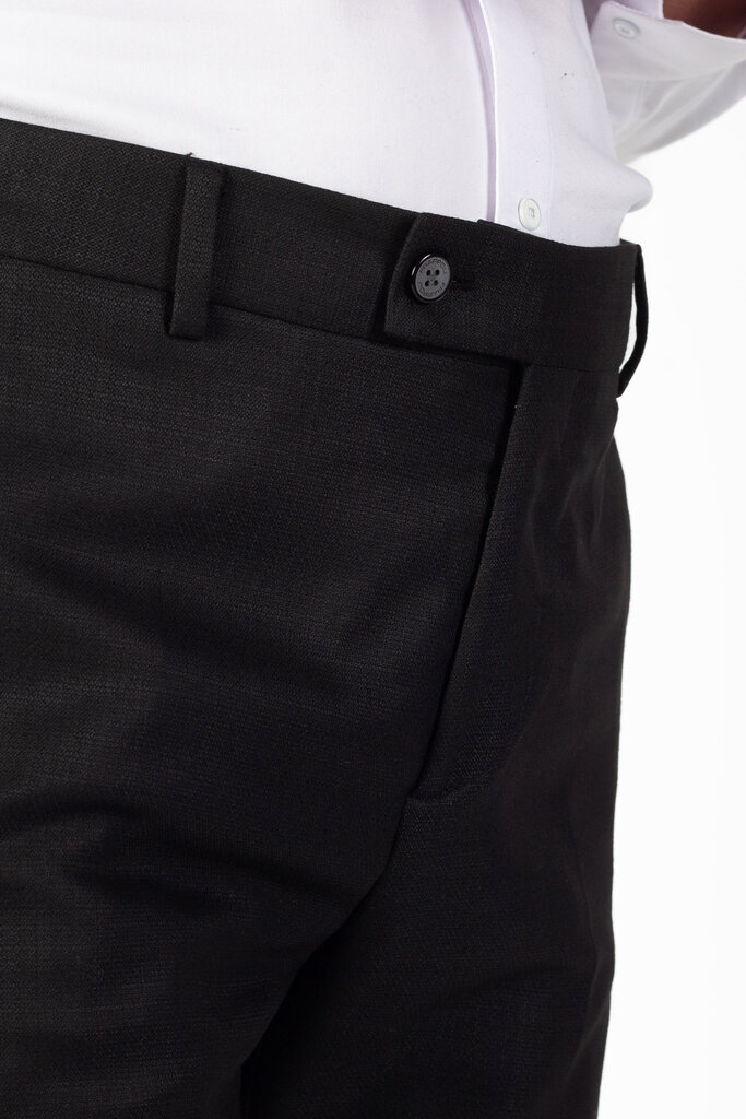 Ülikonna püksid Frappoli 6177RYANOSIYAHPANTS, must hind ja info | Meeste ülikonnad | kaup24.ee