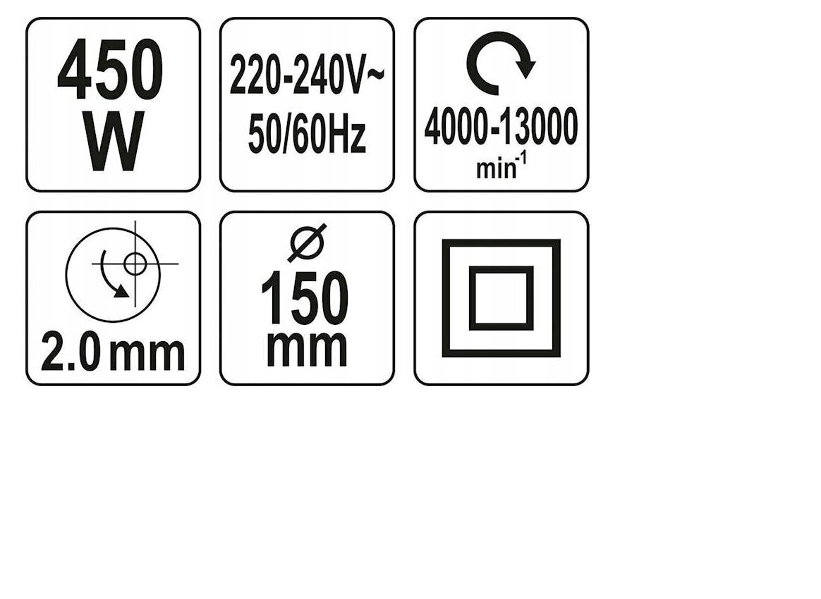 Ekstsentriline lihvmasin Yato YT-82207 450 W 230 V цена и информация | Lihvmasinad ja ketaslõikurid | kaup24.ee