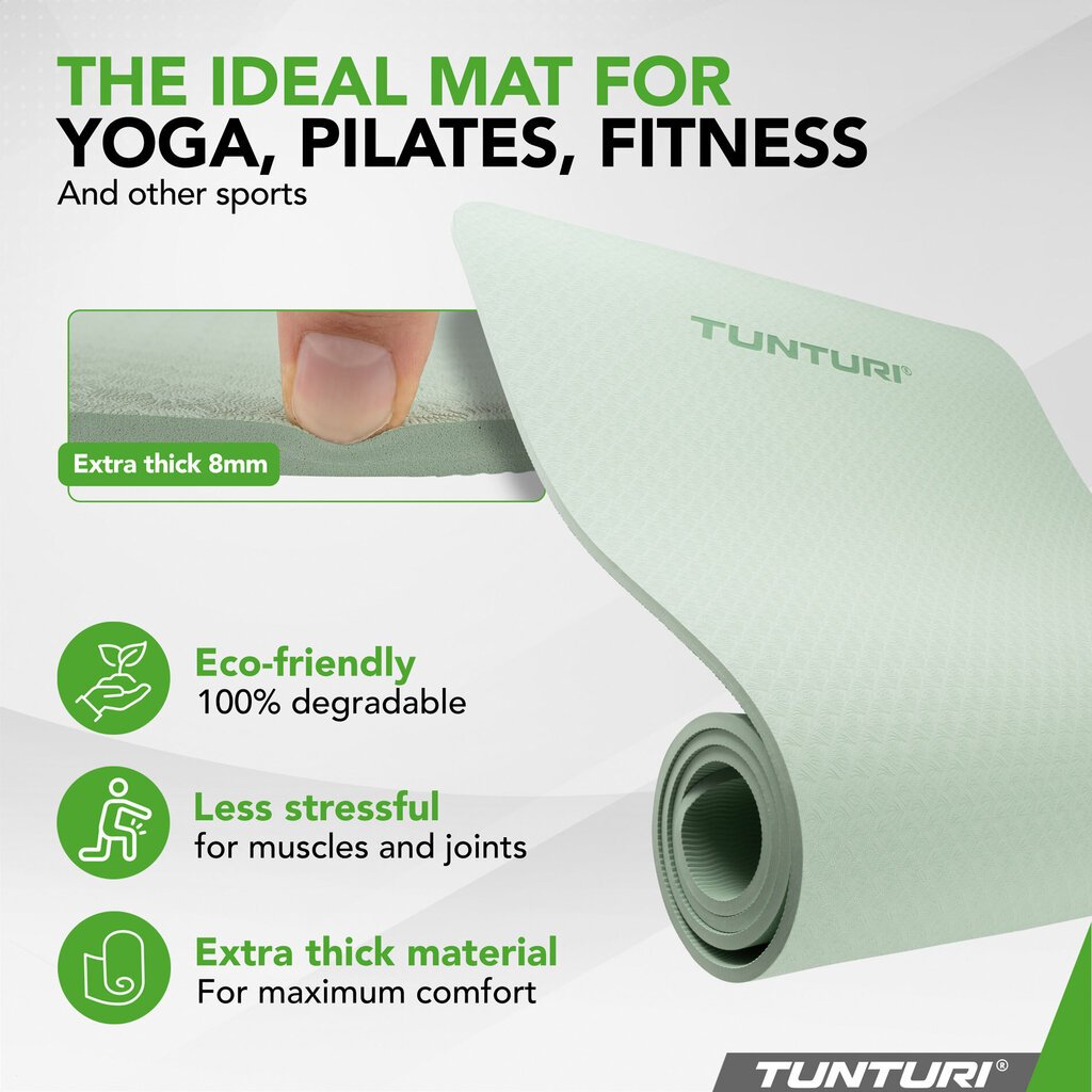 Joogamatt Tunturi Yogamat 8mm, münt hind ja info | Joogamatid | kaup24.ee