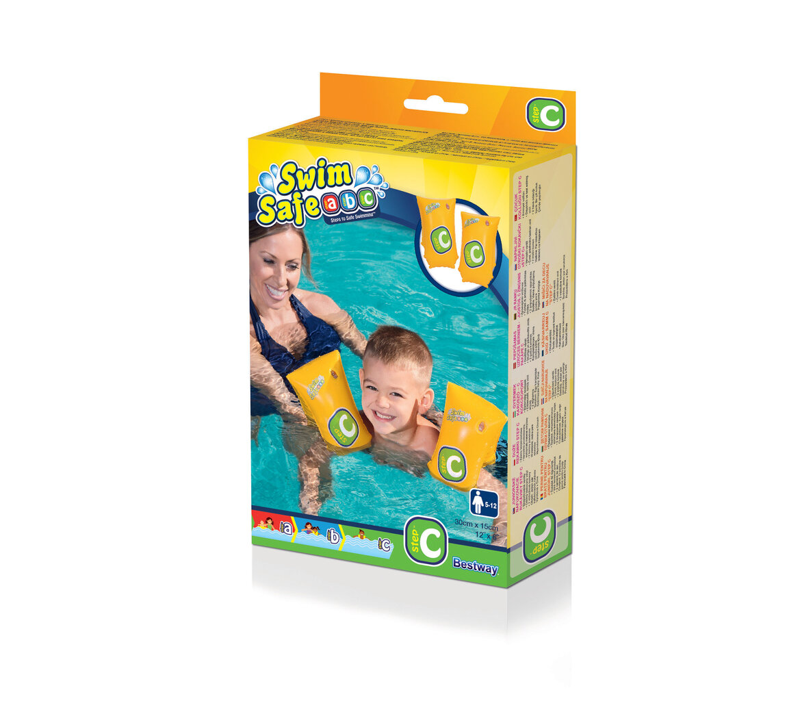Ujumiskätised Bestway Swim Safe 30 x15 cm / Step C цена и информация | Ujumisvestid ja -kätised | kaup24.ee
