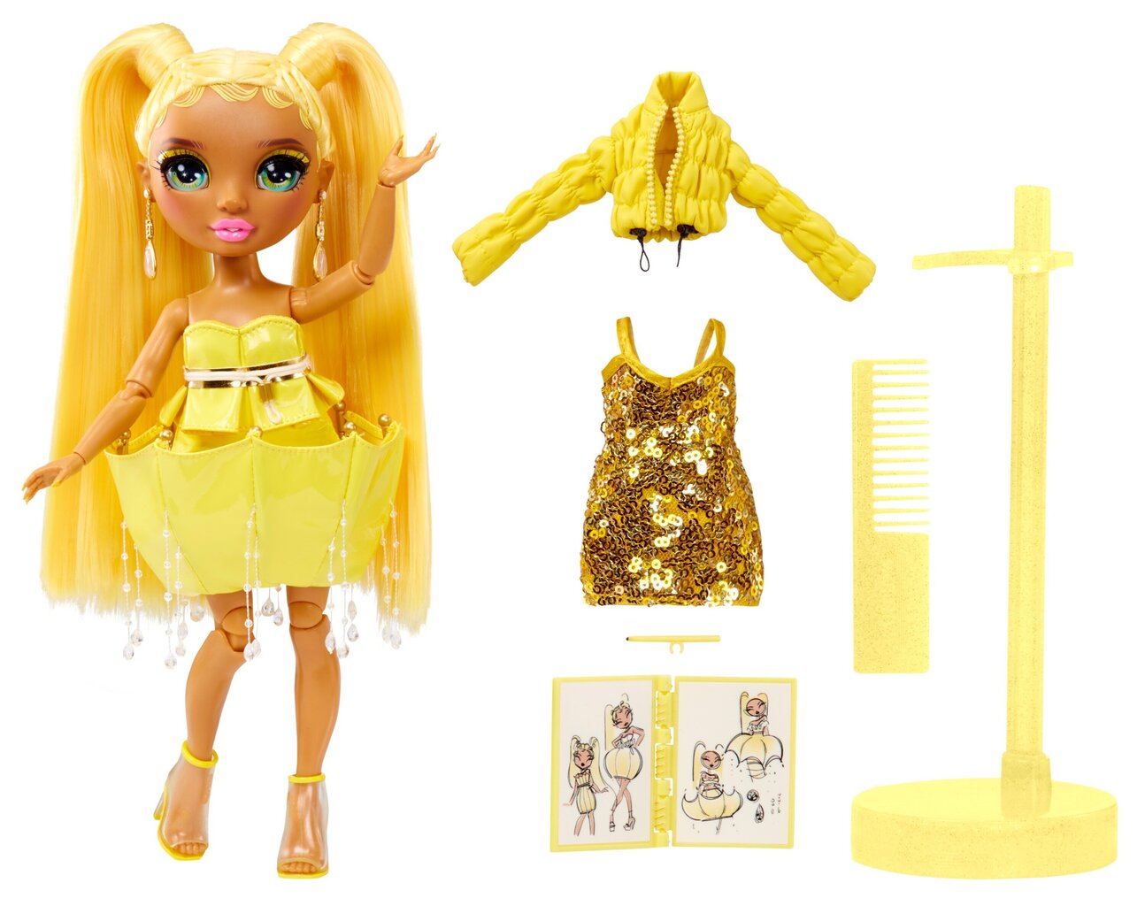 Nukk Rainbow High dolls Fantastic Fashion, kollane, 33 cm hind ja info | Tüdrukute mänguasjad | kaup24.ee
