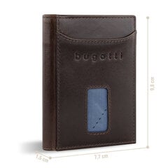 Кожаный мини-кошелек Bugatti Secure Slim с RFID-защитой, коричневый цена и информация | Мужские кошельки | kaup24.ee