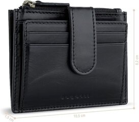 Väike rahakott RFID kaitsega Bugatti, nahast minirahakott musta värvi hind ja info | Meeste rahakotid | kaup24.ee