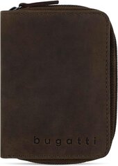 Naiste nahast lukuga rahakott RFID-kaitsega Bugatti, pruun, vintage hind ja info | Naiste rahakotid | kaup24.ee