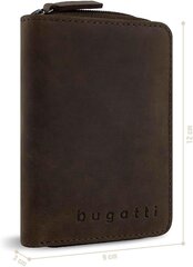 Naiste nahast lukuga rahakott RFID-kaitsega Bugatti, pruun, vintage kaina ir informacija | Naiste rahakotid | kaup24.ee