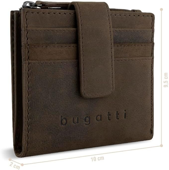 Mini nahast rahakott Bugatti Luca RFID Protection, pruun hind ja info | Meeste rahakotid | kaup24.ee