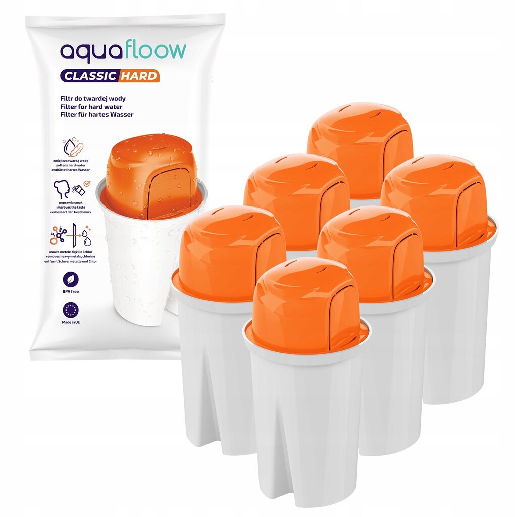 Aquafloow Classic Hard, 6 tk. цена и информация | Filterkannud ja filtrid | kaup24.ee