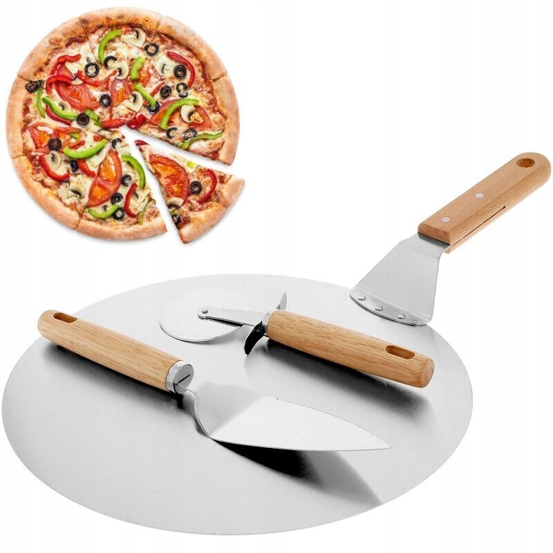 Pitsa serveerimise komplekt, 3 osa hind ja info | Lauanõud ja kööginõud | kaup24.ee