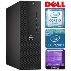 DELL 3050 SFF i3-7100 32GB 1TB SSD M.2 NVME+2TB WIN10Pro цена и информация | Стационарные компьютеры | kaup24.ee