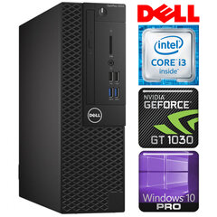 DELL 3050 SFF i3-7100 8GB 1TB GT1030 2GB WIN10Pro цена и информация | Стационарные компьютеры | kaup24.ee