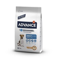 ADVANCE DOG MINI ADULT 7,5KG - ДЛЯ CОБАК МЕЛКИХ ПОРОД (КУРИЦА И РИС) цена и информация | Сухой корм для собак | kaup24.ee