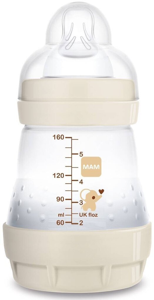 Anti-Colic beebipudel MAM Baby, 0m+, 160ml цена и информация | Lutipudelid ja aksessuaarid | kaup24.ee