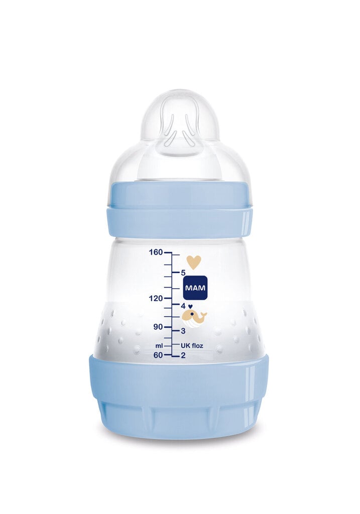 Anti-Colic beebipudel MAM Baby, 0m+, 160ml hind ja info | Lutipudelid ja aksessuaarid | kaup24.ee