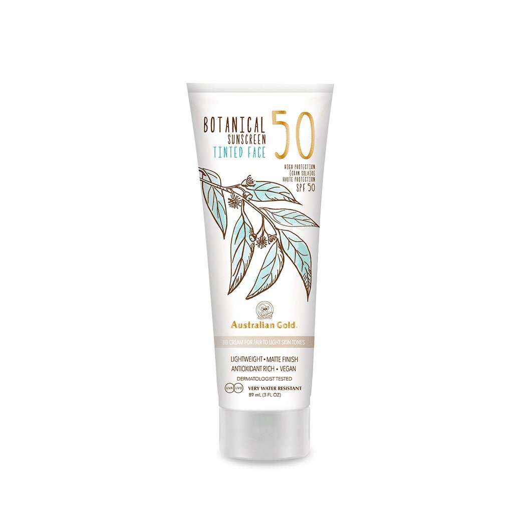 Päikese eest kaitsev emulsioon Australian Gold Botanical SPF 50 Tinted Face Fair-Light, 89 ml цена и информация | Päikesekreemid | kaup24.ee