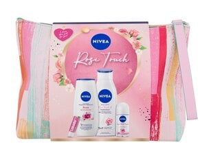 Kosmeetikakomplekt Nivea: antiperspirant, 50 ml + dušigeel, 250 ml + ihupiim, 400 ml + huulepalsam, 4,8 g + kosmeetikakott цена и информация | Кремы, лосьоны для тела | kaup24.ee