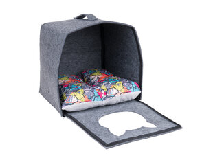 Лежак для кошки Amiplay Cube Quick Press 2в1, 38x38x36 см цена и информация | Лежаки, домики | kaup24.ee